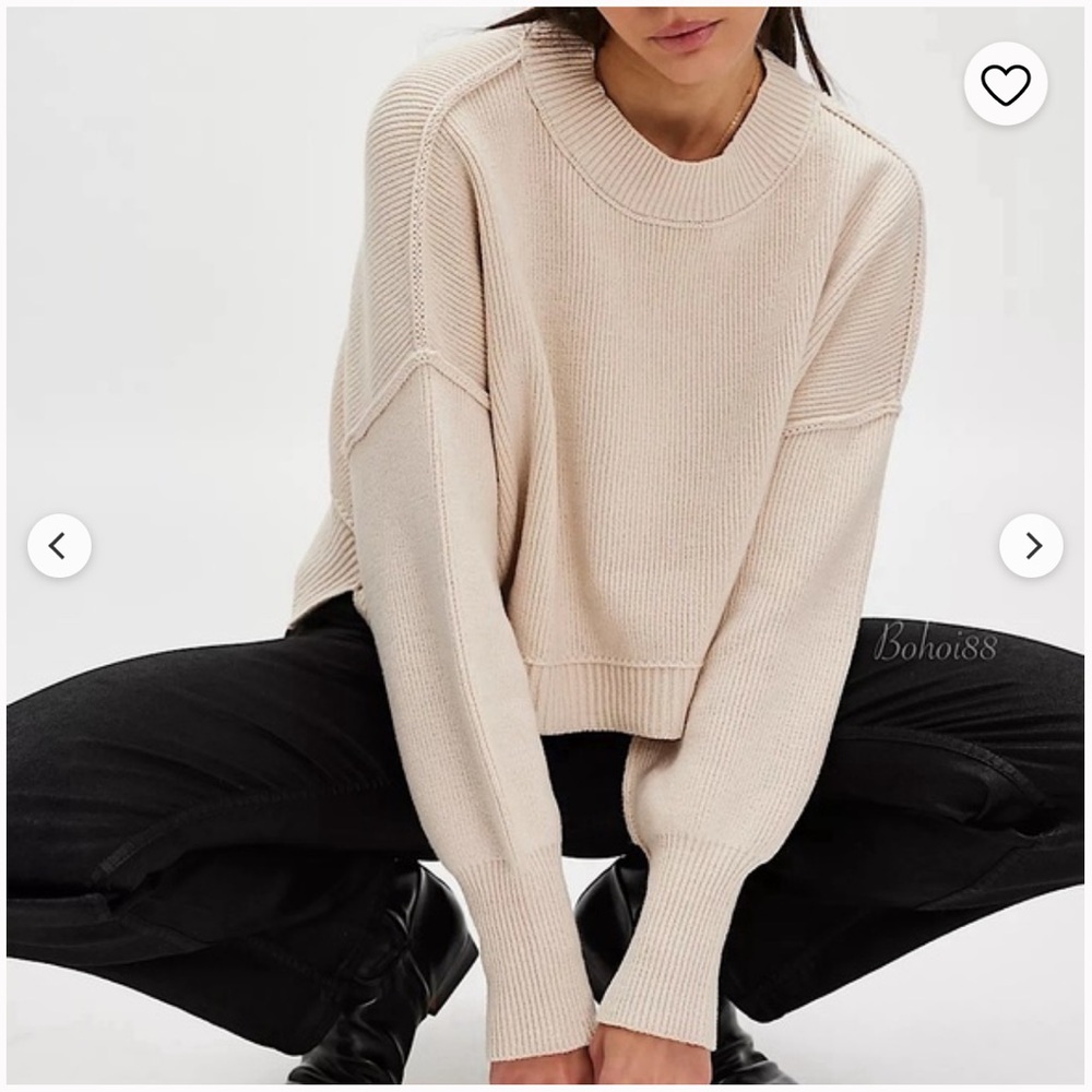 Free People Easy Street Cropped Sweater